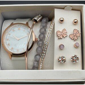 NIB Watch/Bracelets/Earrings Set NEW